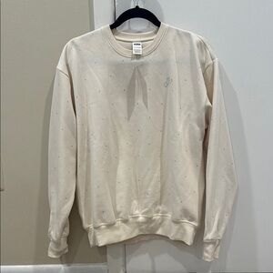 PINK Victoria's Secret Cream Crewneck Sweater Soft Knit Minimalist